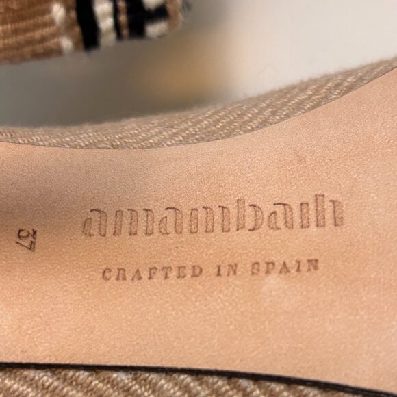 Amambaih INMA Spain Woven Ankle Boots 37 Sculptural Heel Boho - Picture 6 of 7